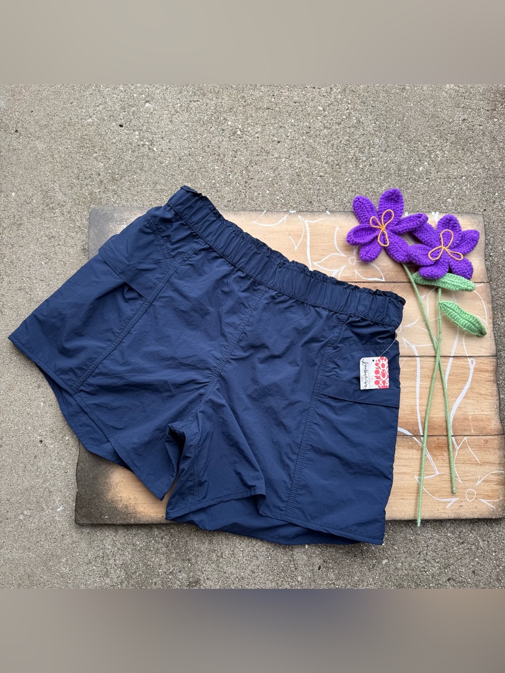 NWT Free People Movement Blue Athletic Shorts Size Small